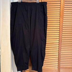 Gudrun Sjoden Black Pants Organic Cotton XXL NWT Embroidered Pull-on gorpcore